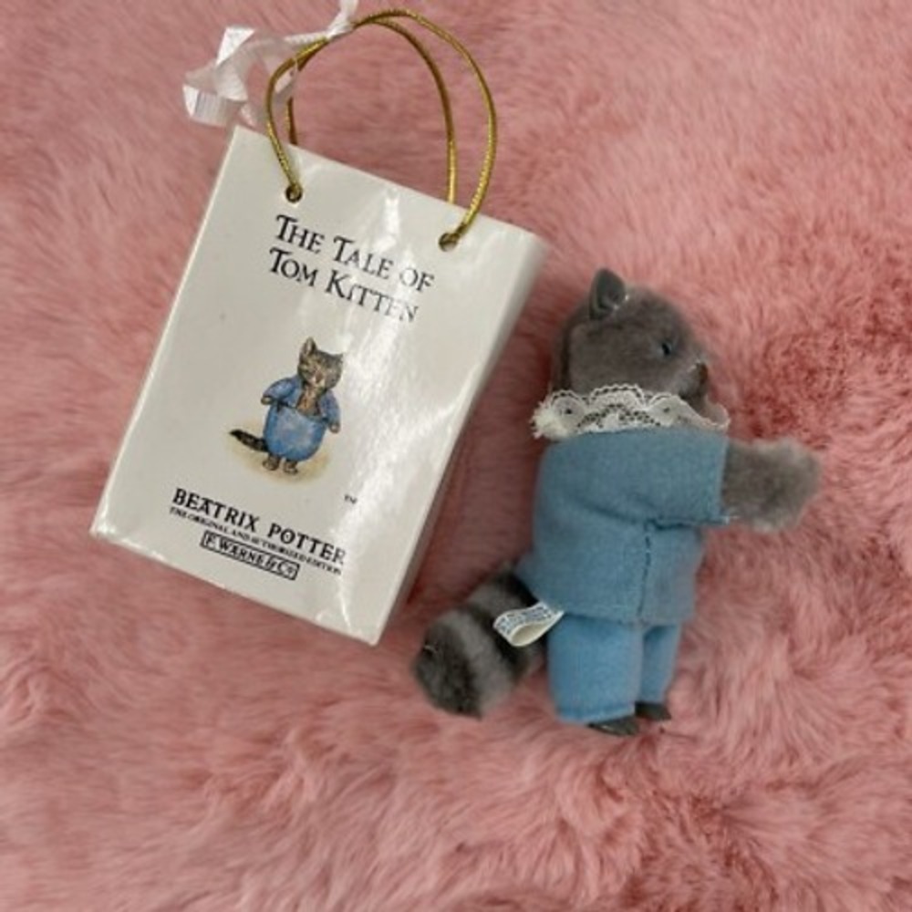 Frederick Warne USA Eden Toys Small 3 1/2 Inch Clip on Raccoon 1970's‎ With Bag